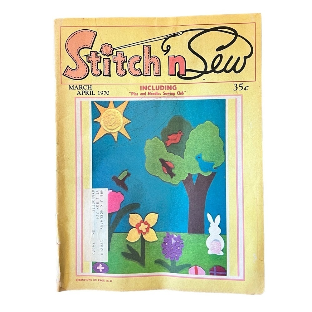 Vintage Stitch N Sew March April 1970 Magazine‎